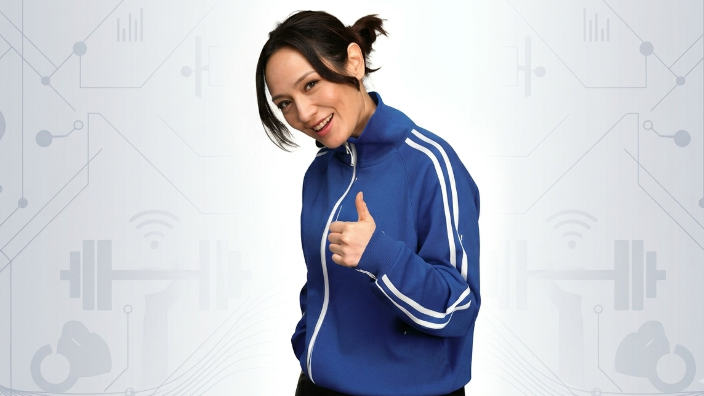 Chase Sui Wonders blue track jacket